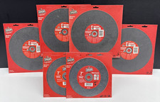 4 lames de coupe de maçonnerie 10" Vermont American 28005 neuves et 2 lames métal 7" neuves