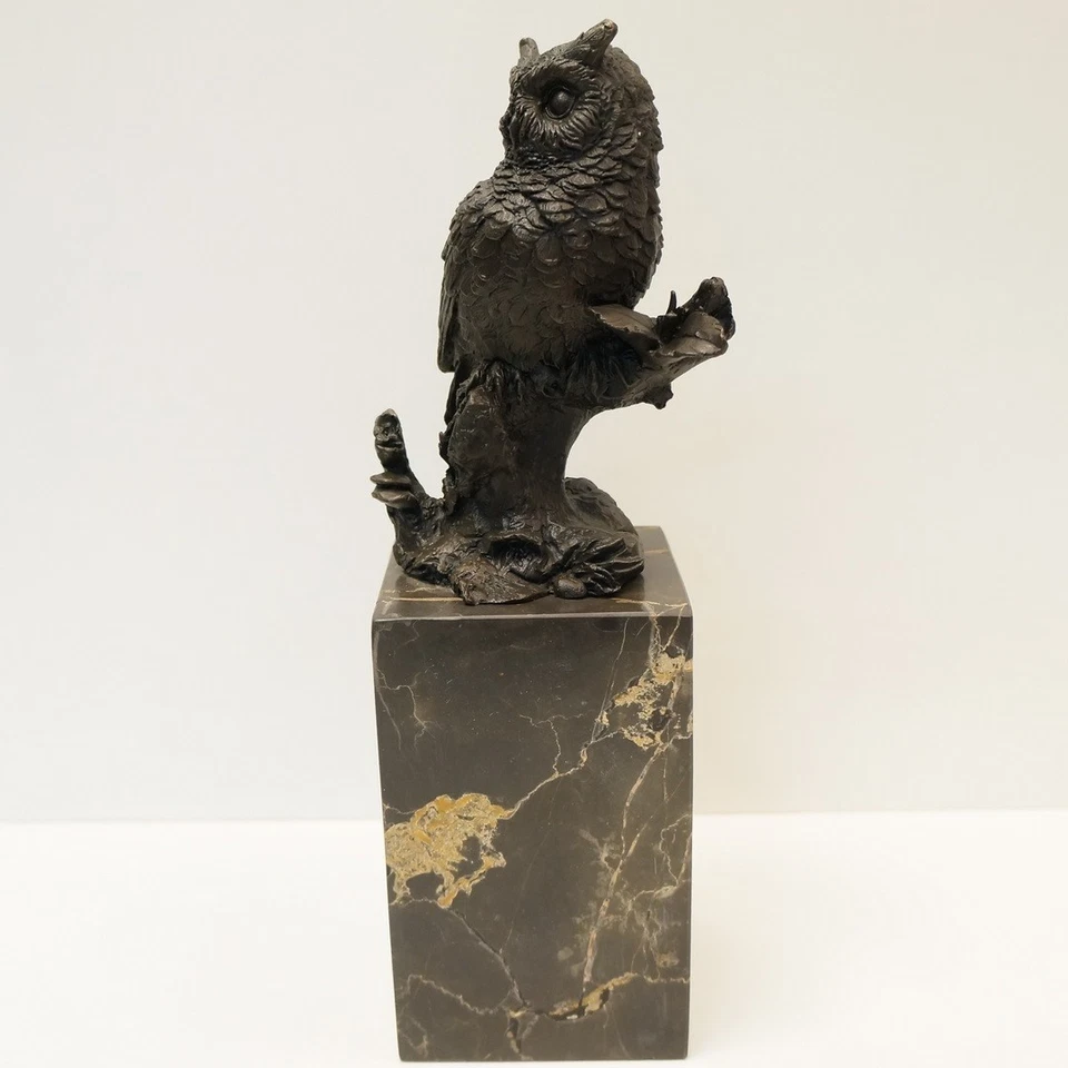 Statue Sculpture Chouette Hibou Oiseau Animalier Style Art Deco Style Art Nouvea - Photo 2/4