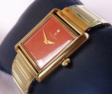Vintage Charles-Andre 18ct Gold Plated Tank Winding Ladies Wristwatch N.O.S