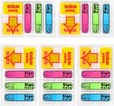 500pcs Sign Here Tabs, Arrow Labels Stickers Adhesive M, Color 3 