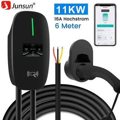 Typ 2 Wallbox Ladegerä 11/22kW 16/32A mit APP Steuerun 3-Phasen CEE Stecker EU