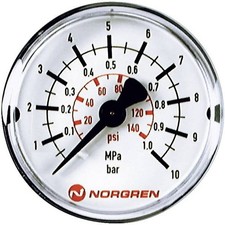 IMI NORGREN 18-015-884 Connection Pressure Gauge Gauge : Rear Side 0 f
