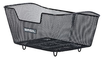 Fahrradkorb für Hinten Basil Base M mit WSL-System 30 x 42 x 21 cm - Schwarz