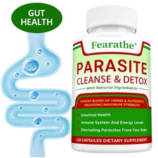 Parasite Cleanse Detox Capsules/Extract-Wormwood, Black Walnut Hull, Clove 