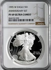 1995-W  $1  PROOF AMERICAN SILVER EAGLE (ASE/SAE) NGC PF69 UCAM  #8444762-004