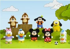 Authentic POP MART Mickey Family Cute Together Keychain Series Blind Box Figure