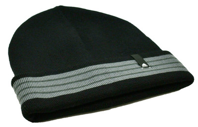 Adidas Men's Core Fold ll Knit Beanie Hat Black Grey New! NWT