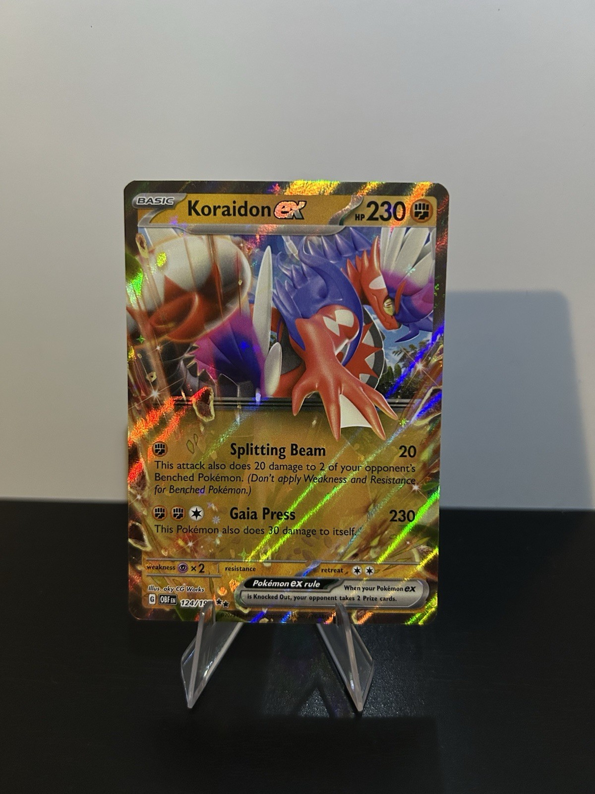 Koraidon ex 124/197 Sv03: Obsidian Flames Holo