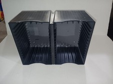 Atlantic 26 CD Holder Organizer Storage Black Acrylic Vtg. Desktop Retro Games