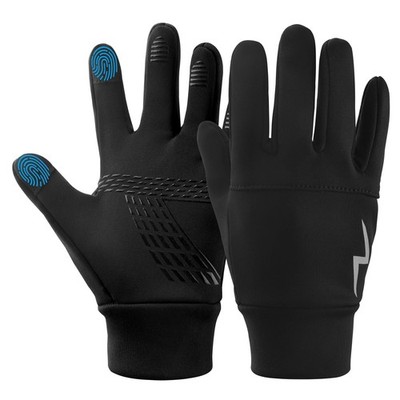 Azarxis Kids Winter Touch Screen Gloves   Windproof, 4-6 Years Old, #06 Black