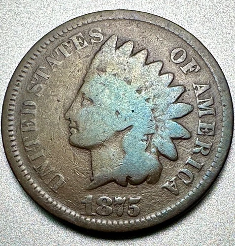1875  INDIAN CENT   GOOD   BETTER DATE  #9975