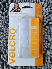 VELCRO(R) Brand STICKY BACK For Fabric Ovals 1"X.75"-White -91873~NEW 