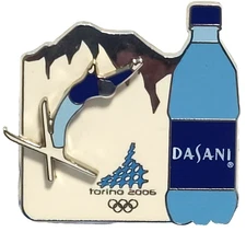 Olympics Torino 2006 Freestyle Skiing Sponsor Dasanti Water Lapel Pin