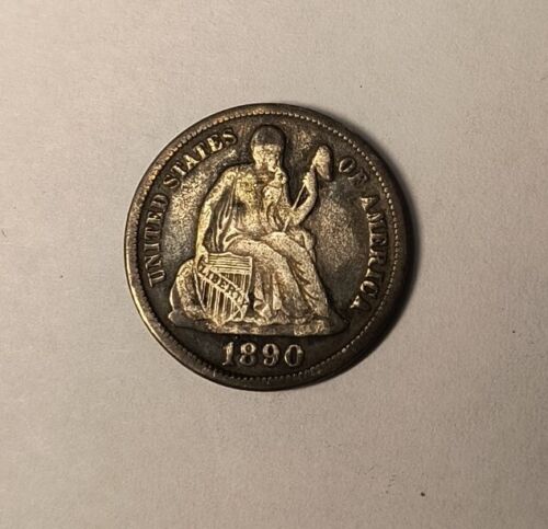 1890 & 1890-S Seated Liberty Silver Dimes - Picture 5 of 6