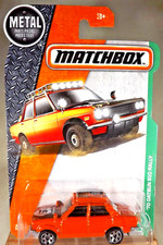 Matchbox 94/125 Explorers 70 2016 Datsun 510 Rally naranja con variante cromada de 6 velocidades