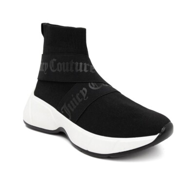 JUICY Couture Ariella Black Knit High Top Women's Slip- On