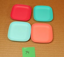 Tupperware Serve It Play Lot of 4 Plates 1502 Tupper Toy G74