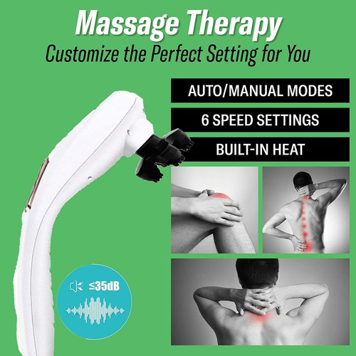 Elektrische Handmassagegerät Kabelloses Rücken Massagegerät mit 6 Massageköpfe - Bild 5 von 10