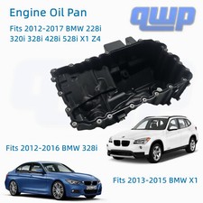 11137618512 Engine Oil Pan Fits 12 13 14 15 16 17 BMW 320i 328i 528i Z4 2.0L Gas