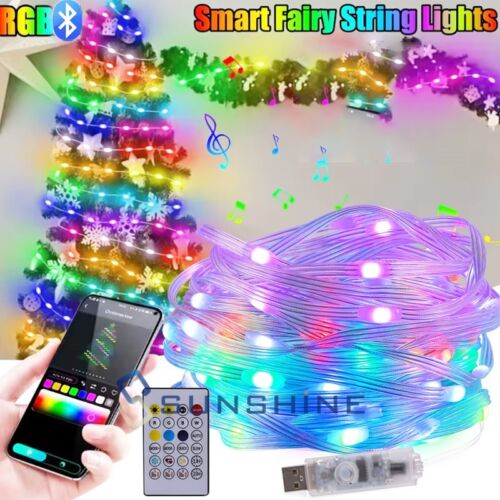 16-33FT LED Rope Strip Lights 8-Lighting Mode Christmas Hanukkah Decor w/ Remote