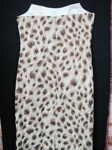 Traje de Vestido Escada Lino Suave Estampado Animal 2 Piezas Forrado TALLA 34 Alemania - Imagen 4 de 11
