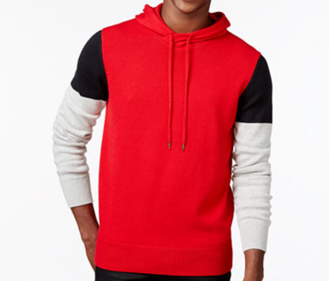NEW SEAN JOHN COLORBLOCK HOODIE SWEATER MENS XL RED MULTI eBay