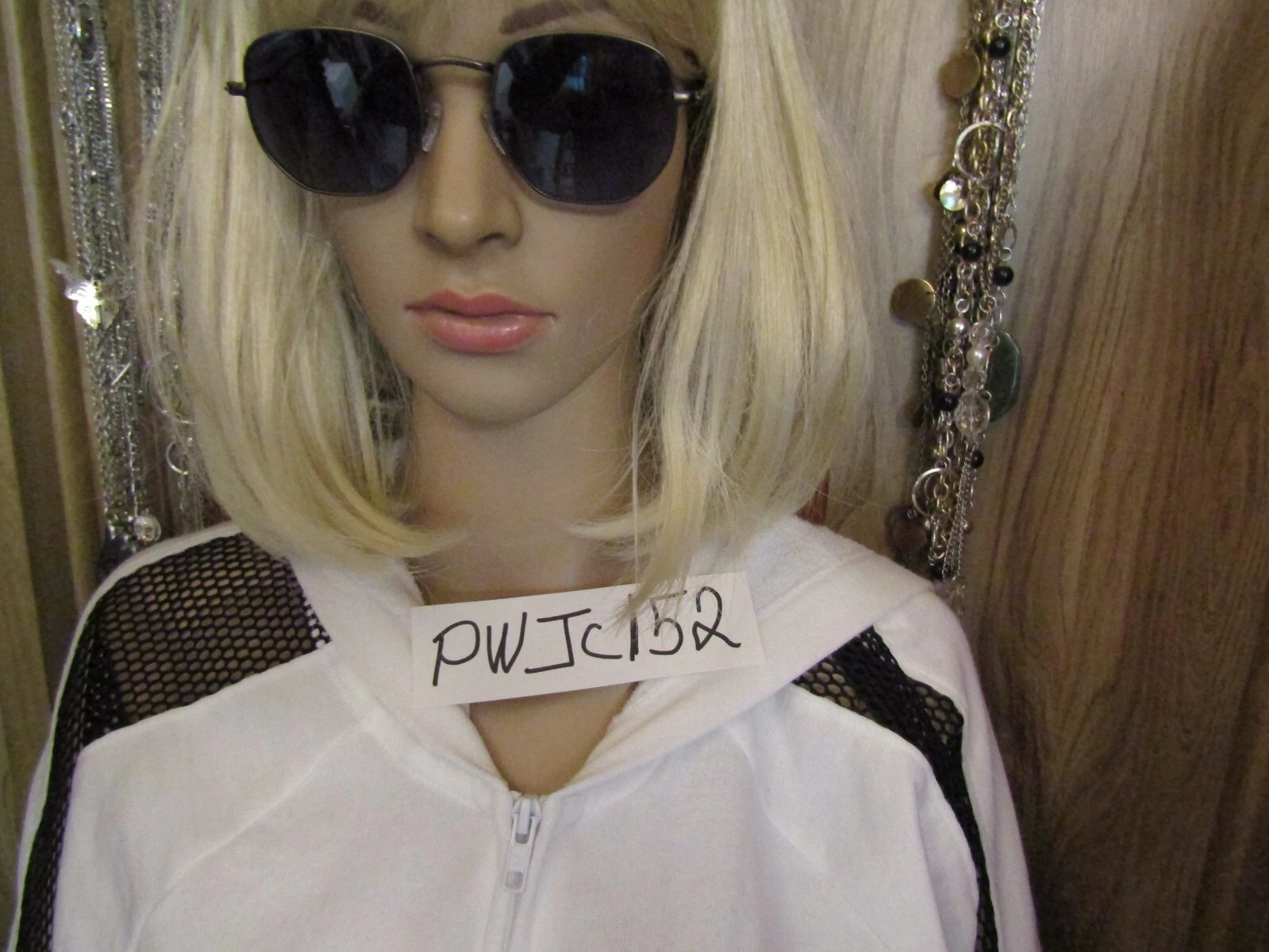 UNDERCOVER Giacca VICTORIAS SECRET bianco con cappuccio ROSA giacca manica rete unisex C152