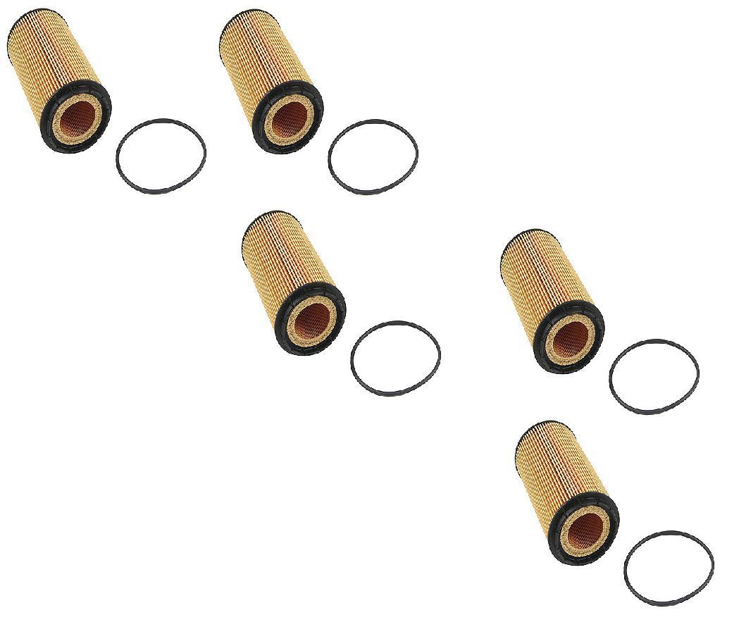 5PACK Engine Motor Oil Filter Kit Set for Bentley 2003-2015 Continental W12 6.0L