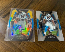 2021 Panini Select Premier Level Black & Gold Prizm Chuba Hubbard + Base RC's