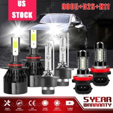 For BMW X5 2002 2003 2004 Combo 6000K HID/LED Headlight Hi/Lo Beam + Fog Lights
