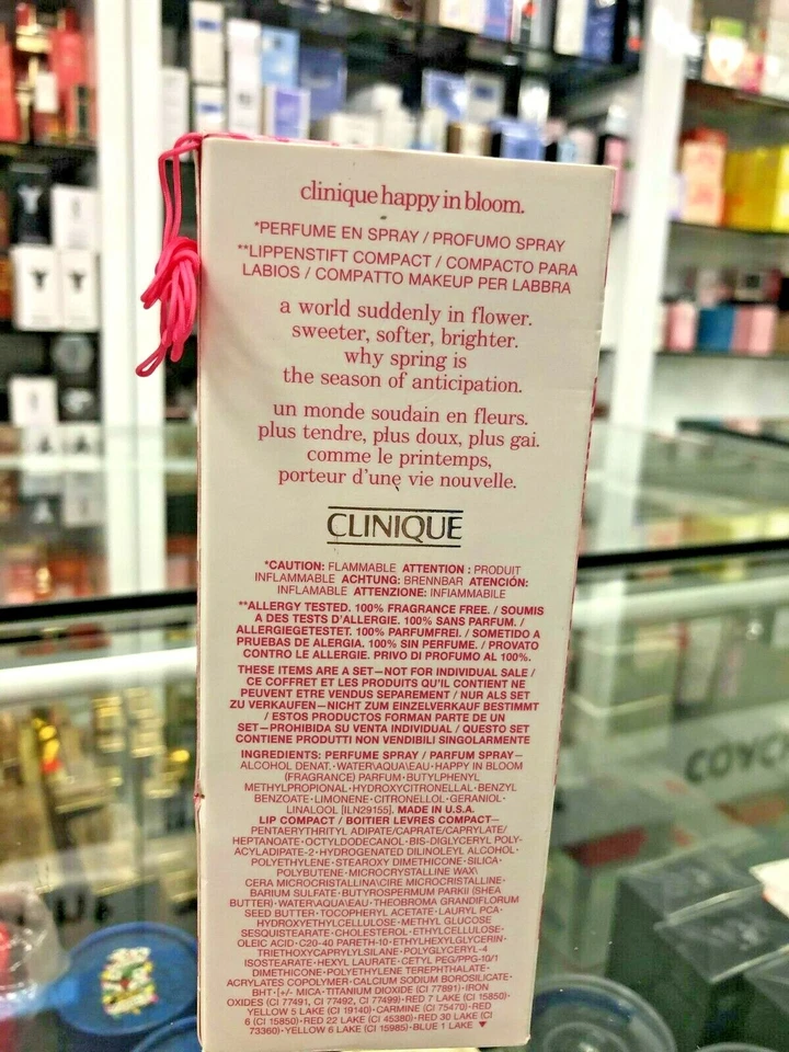 Clinique Happy In Bloom парфюмерный спрей с губной помадой компактный 100 мл - Изображение 2 из 4