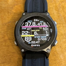 Mares SIRIUS Wrist Watch Dive Computer - Black - Color Screen Rechargeable Scuba