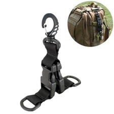 Tactical Nylon Webbing Backpack Hook Multifunctional Carabiner D-Shaped Keychain