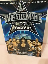 WWE Wrestlemania 25th Anniversary 2009 HTX 4 Autographs Program Kofi Hornswoggle