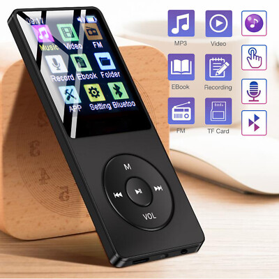 Bluetooth MP3 MP4 Player LCD Display HiFi Bass Musik Spieler FM Radio Audio 16GB