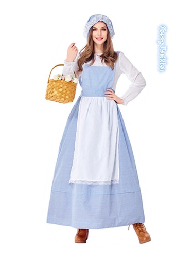 Pioneer Lady Girl Prairie Pilgrim Olden Day Colonial Victorian Book Week Costume - Picture 10 of 21