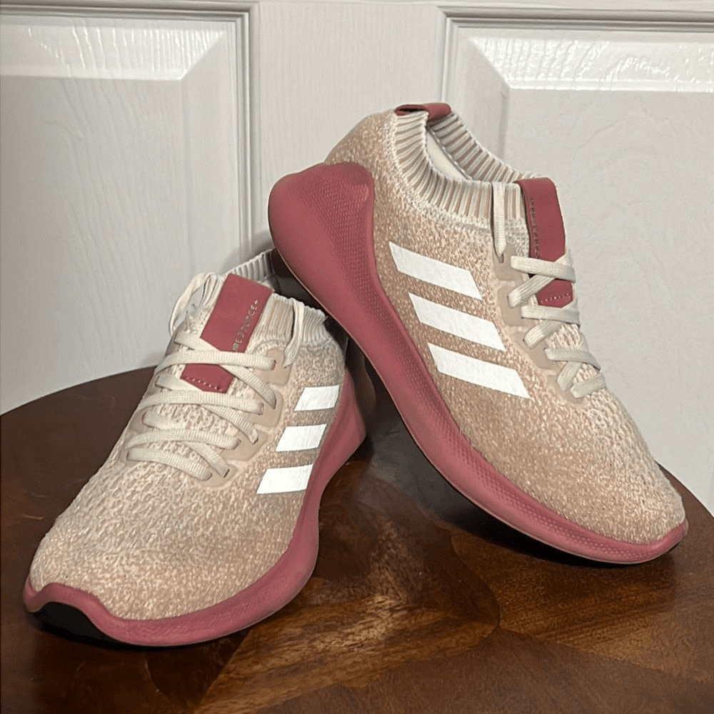 Adidas Womens Purebounce Plus D96589 Ivory Running Shoes Sneakers