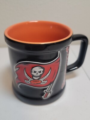 NFL - Tampa Bay Buccaneers 3D Flag Logo - Coffee Cup Mug - Black/Orange ...