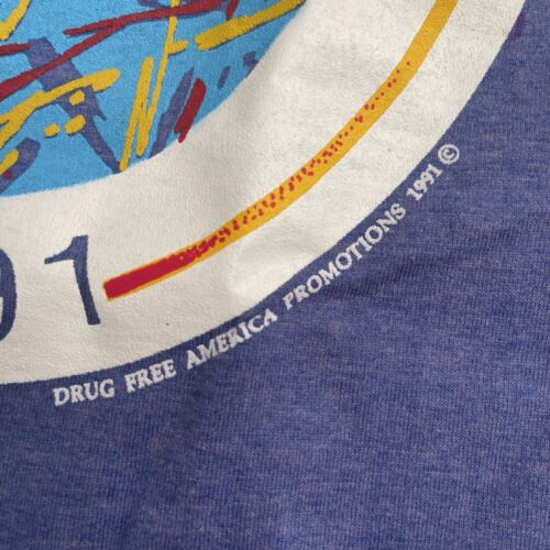 Camiseta de Colección The Scintas Firmada Drug Free America Promo Tour 1991 Puntada Única - Imagen 3 de 9