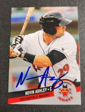 Nevin Ashley Signed 2014 Choice Indianapolis Indians Card Pittsburgh Pirates