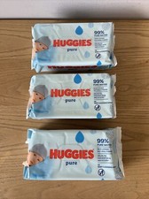 HUGGIES Pure Baby Wipes 3 PACK 56-Wipes Each 168-Wipes TOTAL