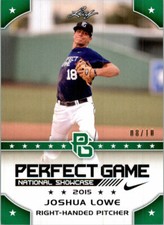 JOSHUA LOWE 2015 Leaf Perfect Game NIKE All-American SHOWCASE GREEN Rookie #/10