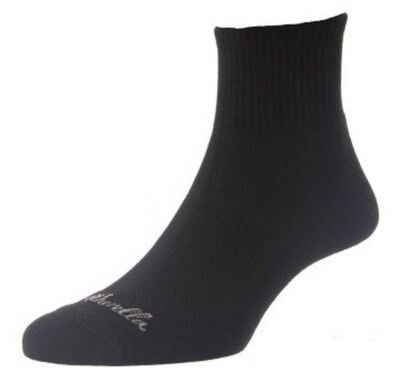 Pantherella Herren Step Einfach Baumwolle Socken - Schwarz