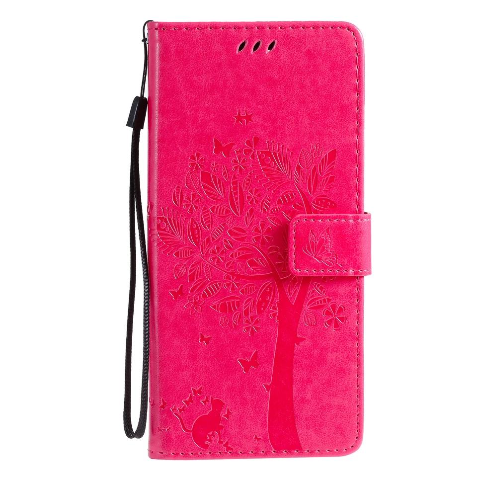Tree Pattern PU Leather Flip Wallet Case Phone Cover for Samsung Note 10 20 8 9 - Image 4 of 4
