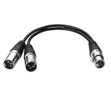 Mikrofon Stecker Kabel 3pin XLR to Dual 2 Stecker Splitter Kabel Adapter 0.3M