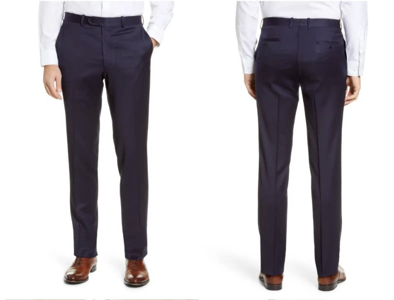 PETER MILLAR Темно-синие шерстяные брюки Harker на плоской подошве из плотной стрейчевой шерсти 33 р НОВЫЕ 40890₽