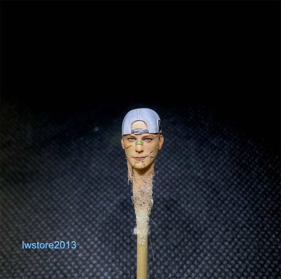Cabeza de sombrero de hombre punk 1:18 tallada para figura de acción masculina de 3,75" juguetes corporales Foto 2 de 4
