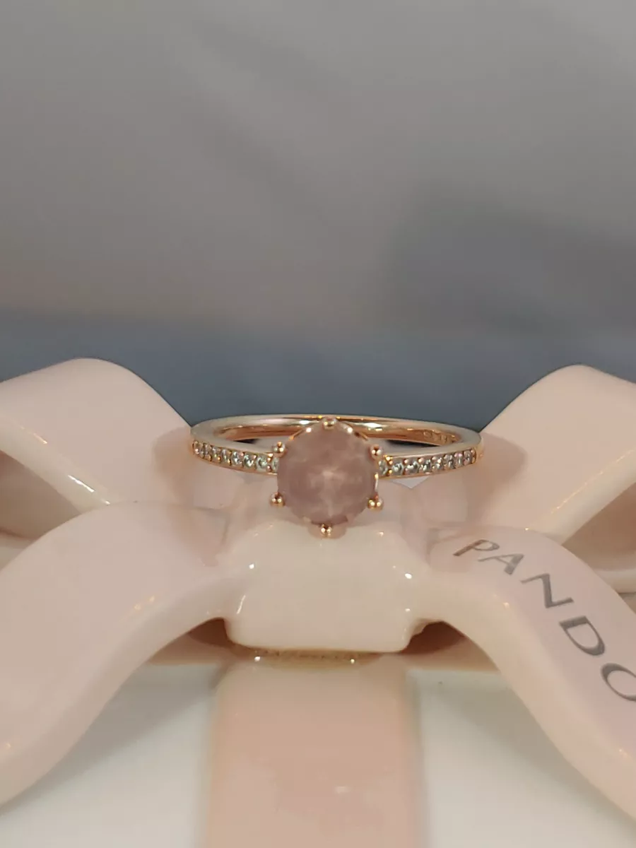 Authentic Pandora SPARKLING CROWN SOLITAIRE RG Ring 188289C01 Sz