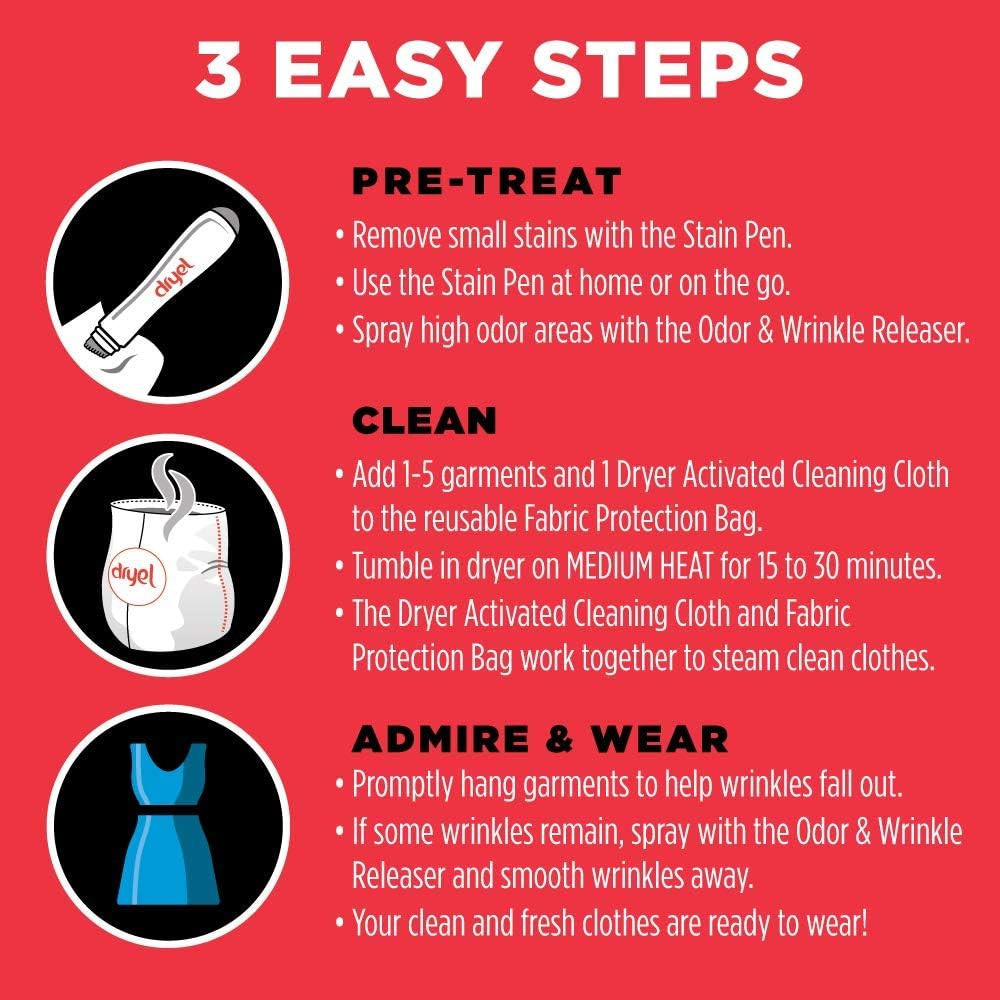 Dryel At-Home Dry Cleaner Refill Kit - 8 Loads,Crb-01126