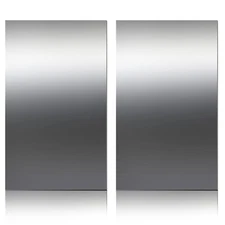 Funrous 2 Pcs 304 Stainless Steel Sheet,12 x 6 x 12 x 6 x 0.018 Inch, clear 